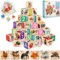 QUOKKA 35 Realistic ABC Montessori Wooden Blocks for Toddlers